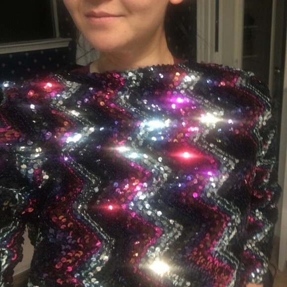 Vintage Therese Ahrens Sequin jacket Sz medium - Picture 4 of 9